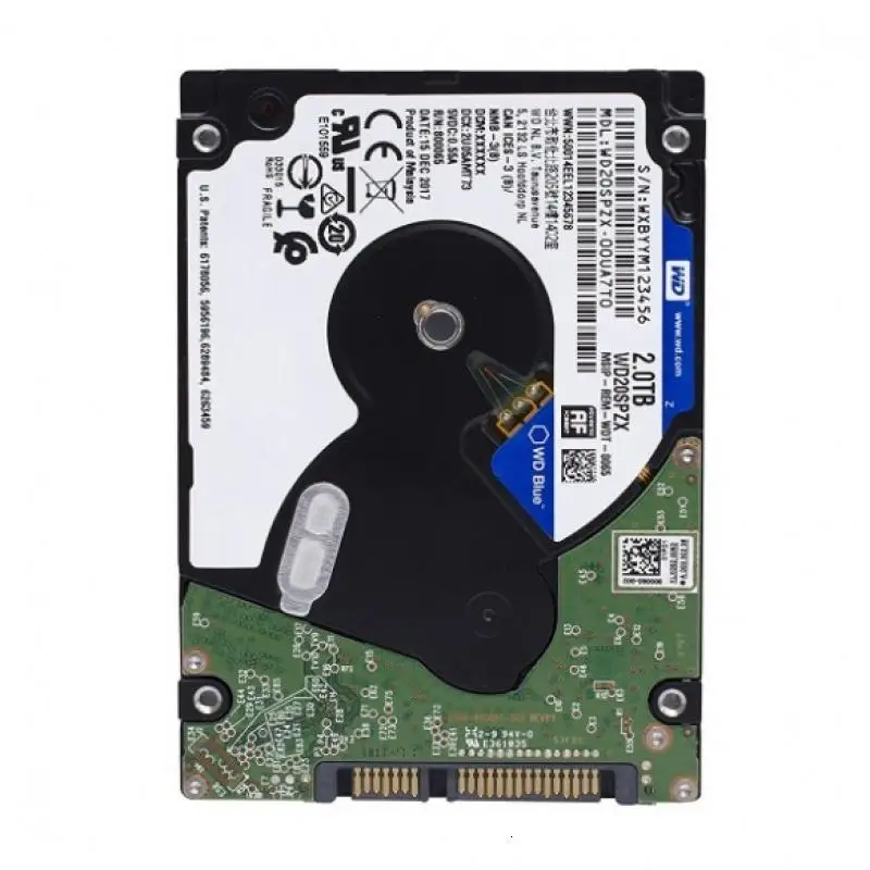 WD Blue 2 ТБ 5 &quothdd Мобильный жесткий диск-5400 об/мин SATA 6 7 8 Мб кэш-памяти дюйма для