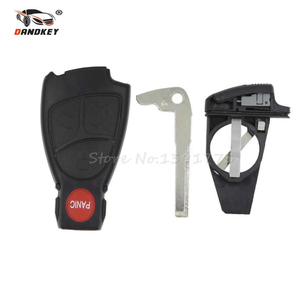 Dandkey 4 Пуговицы 3 + 1 Автозапуск smart key fob случае В виде ракушки с Батарея держатель