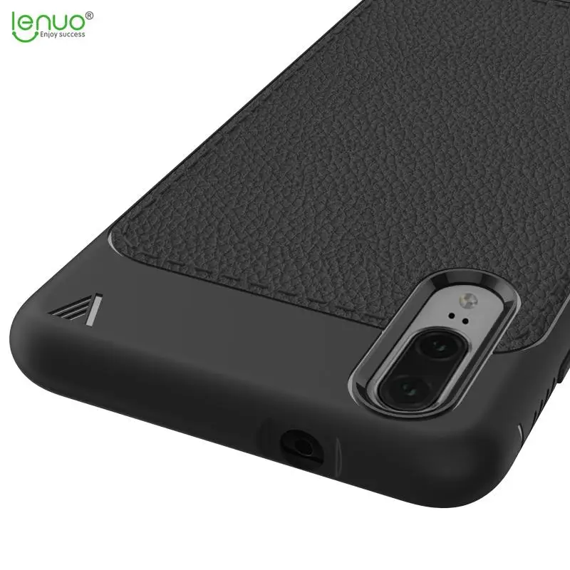 le-shen TPU+Leather matte case 5.7 inch Lenuo Original Soft Back Cover Case For huawei P20 |