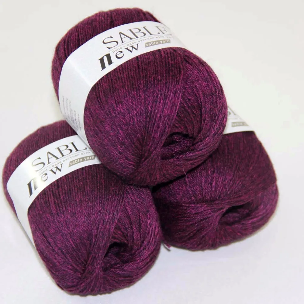 Multicolor Optional Sale Super Soft Pure Sable Cashmere Wrap Shawls Hand Knitting Wool Crochet 3X50gr 243-Yarn C2 | Дом и сад