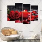 4 шт., Декоративные плакаты на холсте, без рамки