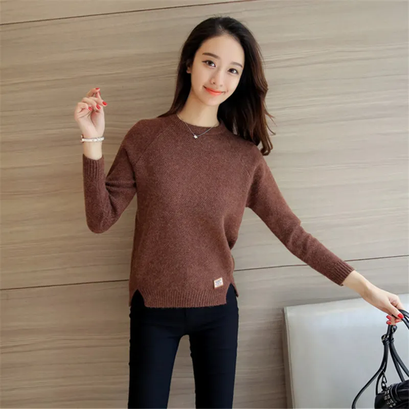Korean Knitwear Women Sweater Autumn New Female Big Size Long Sleeve Womans Pullover Tops Harajuku Oversized Coat | Женская одежда