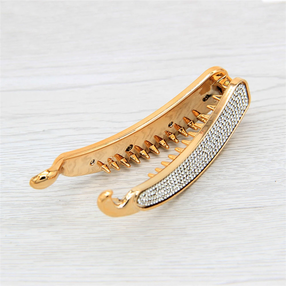 Новинка женские заколки для волос с кристаллами жемчугом и бананом элегантная