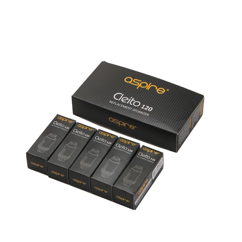 5pcsOriginal Aspire Cleito 120 Coil 0.16ohm Head Replacement Electronic Cigarette coil for Tank Vaporizer | Электроника