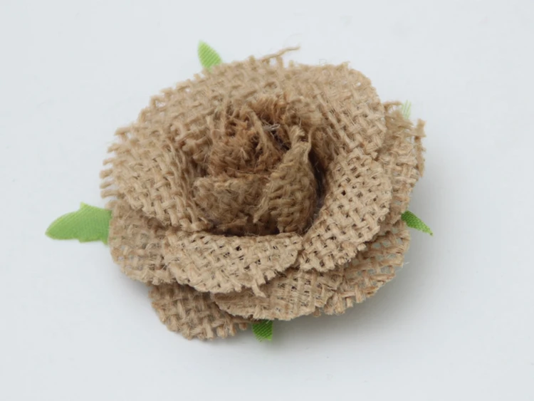 Taoup 10 шт. ретро DIY Sackcloth Винтаж деревенский Свадебные мероприятия партия поддерживает поставки джутовые мешковины Цветы Роза потертый