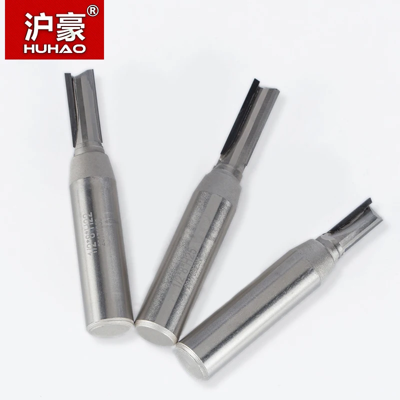 HUHAO 1 шт. 1/4 &quotхвостовик CVD покрытие прямые фрезы для деревообработки резак