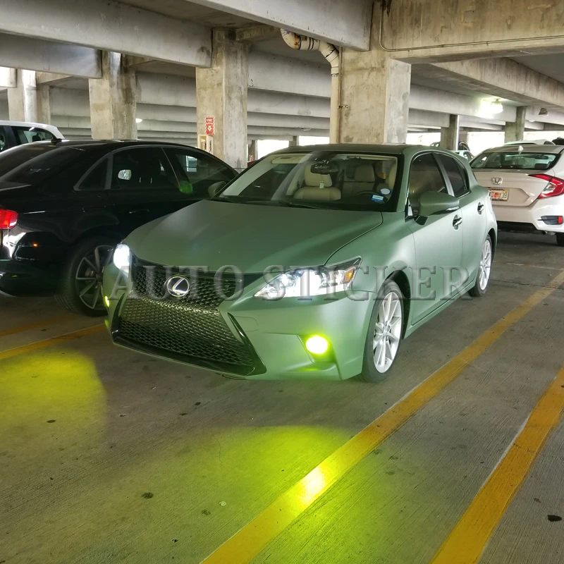 10/20/30/40/50см*152см пленка для автомобильных обертываний армейского зеленого цвета из винила с матовой поверхностью и системой воздушного выпуска.