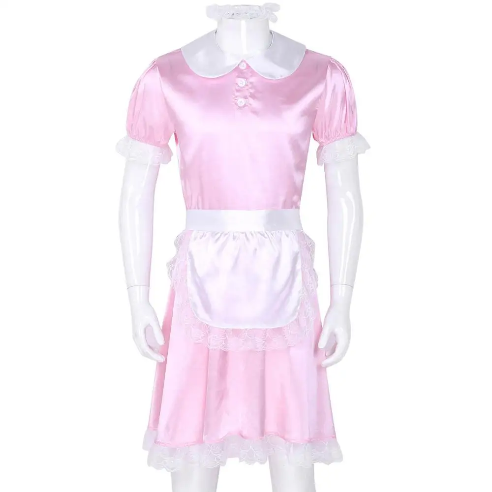 Мужской костюм для косплея женское нарядное платье униформа атласное с чокером и