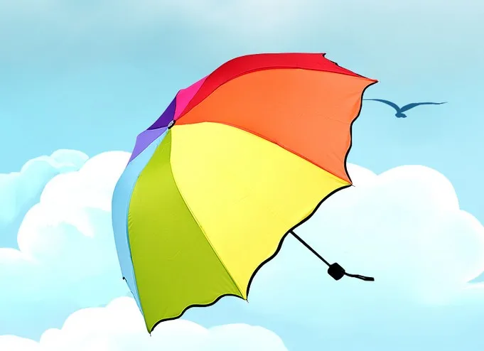 Креативный складной зонт прекрасный принцесса воланами арочный Радужный Зонт