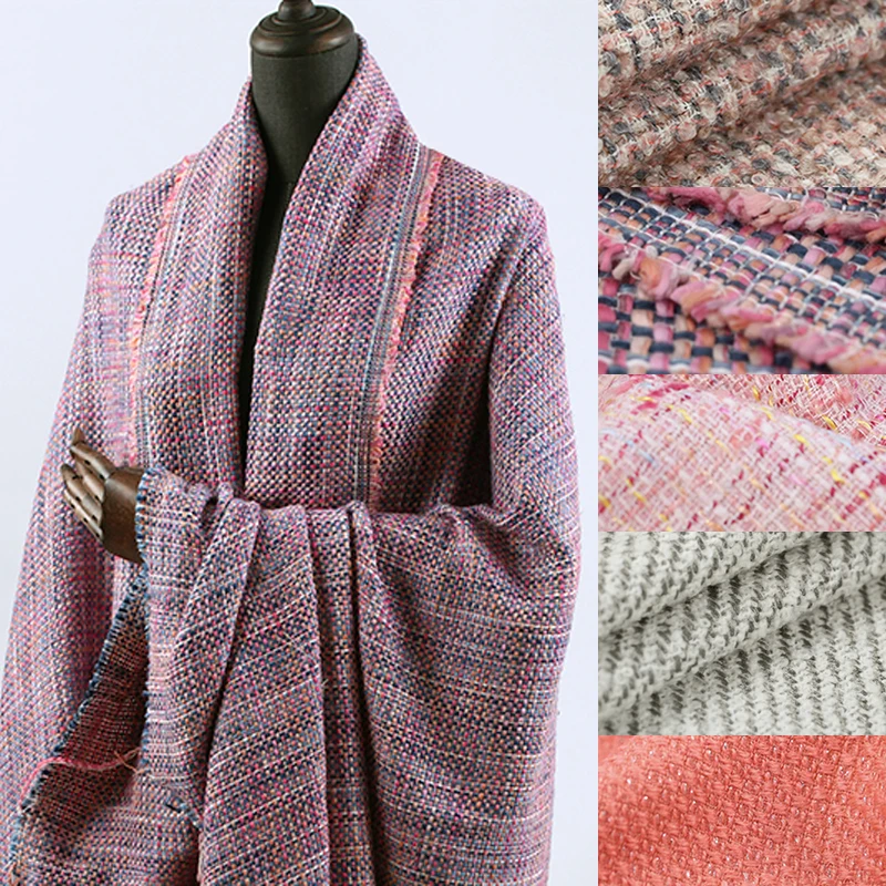 

150CM Wide 450G/M Weight Blending Knitted Viscose & Polyester & Acrylic Fabric for Spring and Autumn Coat Clothes Jacket DE406