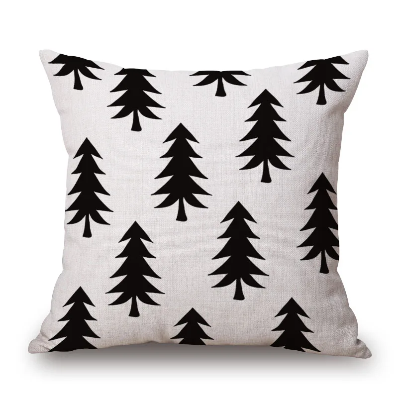 new 2018 nordic style home decoration black and white cushion cover tree geometric almofada letter cojines 18 designs | Дом и сад