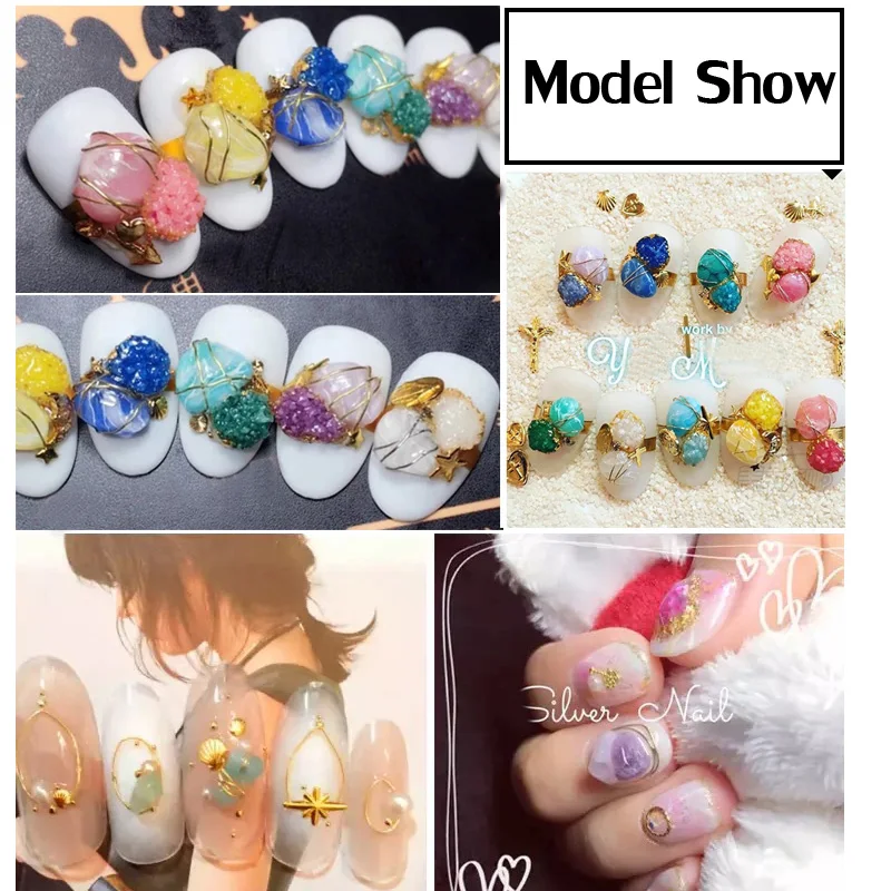 10 _ Последняя мода медный проводной натуральный камень украшения для дизайна