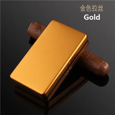 gold Креативный автоматический держатель для извлечения, металлическая коробка, Алюминиевый Карманный чехол для сигарет, модные аксессуары для сигарет, инструменты для курильщика, подарок - Цвет: gold