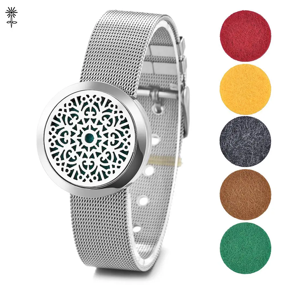 Нержавеющая сталь эфирных масел аэрозольный распылитель духов медальон браслет