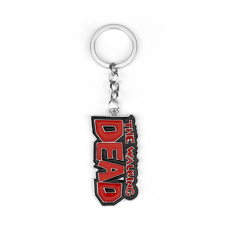 keychain 4 стиля, трость ходячих мертвецов, брелок, красная эмалированная подвеска, брелок для мужчин и женщин, ювелирные изделия - Цвет: keychain