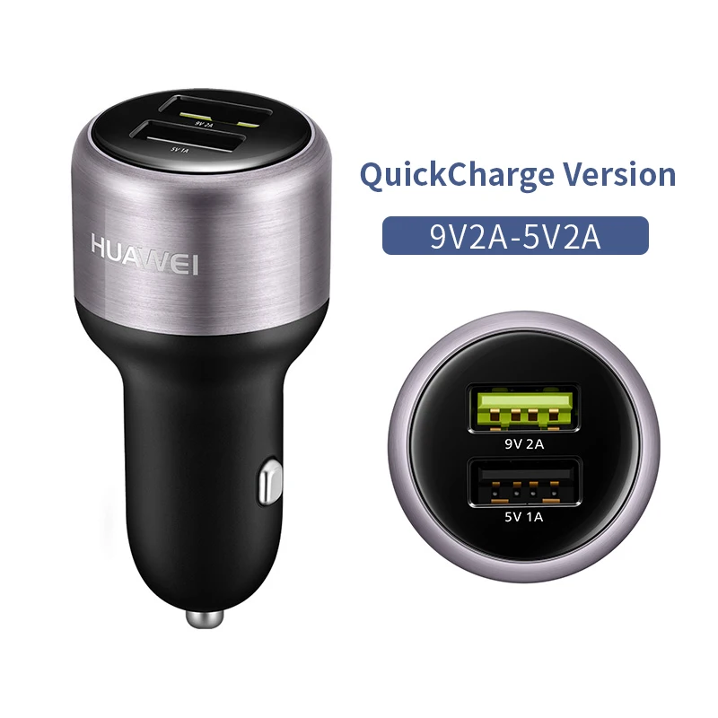 Huawei Car Charger Автомобильное зарядное устройство huawei для мобильного телефона, 23 Вт, быстрая зарядка, 2 порта usb, 9 В, 2 А, быстрое зарядное устройство s для iphone, samsung, Xiaomi, высокая скорость CP31 - Тип штекера: Huawei Car Charger