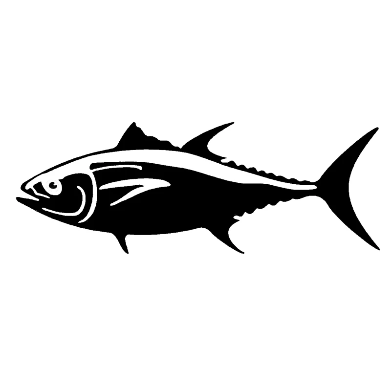 Классическая наклейка на окно автомобиля с голубым тунцем |