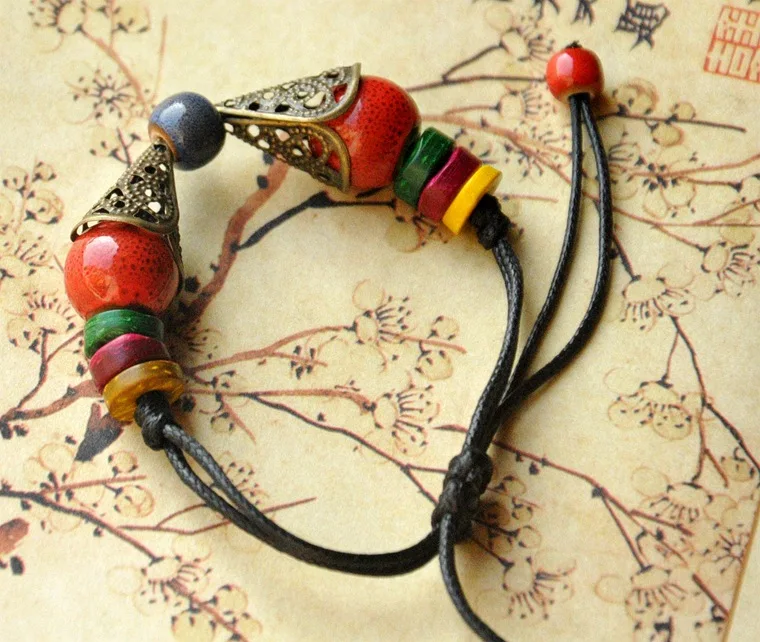 Модные стильные керамические браслеты SEA MEW ручной работы с фарфоровыми бусинами