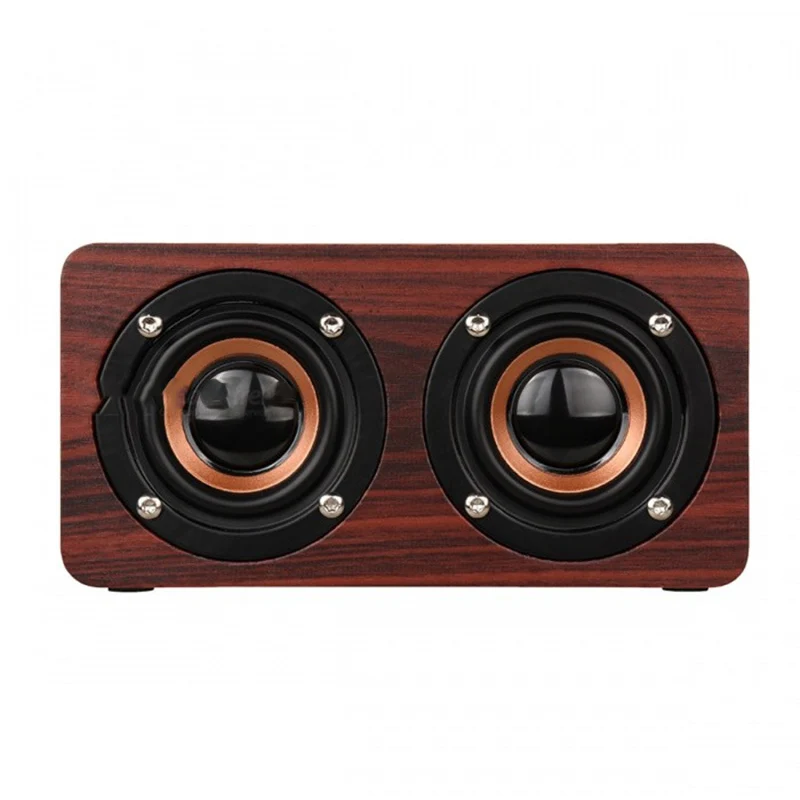 Деревянный беспроводной Bluetooth динамик Портативный hifi шок Колонка для басов TF