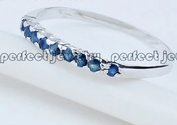 Ювелирное изделие натуральное Настоящее сапфировое тонкое кольцо Бесплатная