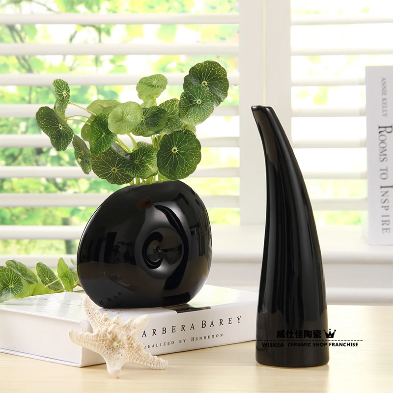 

Small Ceramic Vase Flower Flower Ornaments Home Furnishing Creative Decorative Furnishings Simple And Stylish Office Decoration