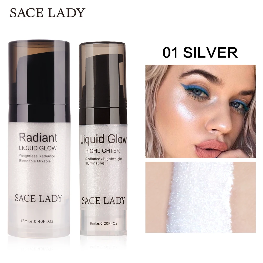 Sace Lady крем с мерцающим эффектом Сияющий макияж хайлайтер Крем для осветления лица макияж Жидкая Основа светящийся набор брендовый косметический