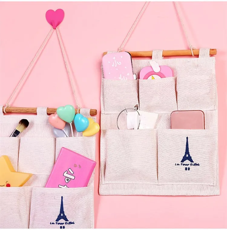 

Snailhouse Home Hanging Storage Bag 5 Pockets finishing Wall Mounted Wardrobe Hang Bags Sundries Cosmetic Toys Storage Organizer