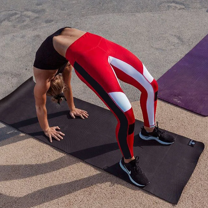 Sport Trousers Pants Women Elastic Printed Gym Leggings Running Tights Sports Clothes Fitness | Спорт и развлечения