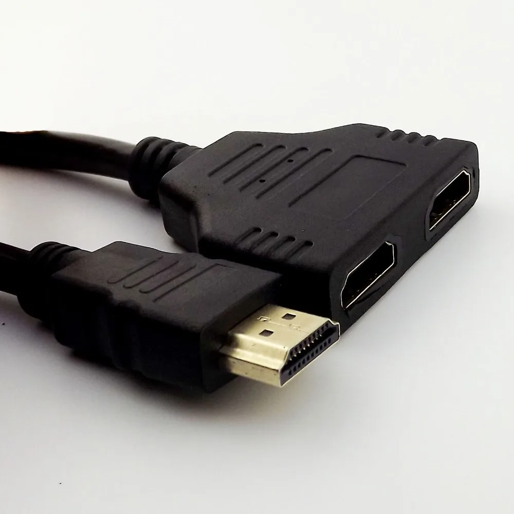 1 шт. разветвитель переходник 1080P HDMI на 2 гнезда 30 см|hdmi out|hdmi port1080p hdmi |