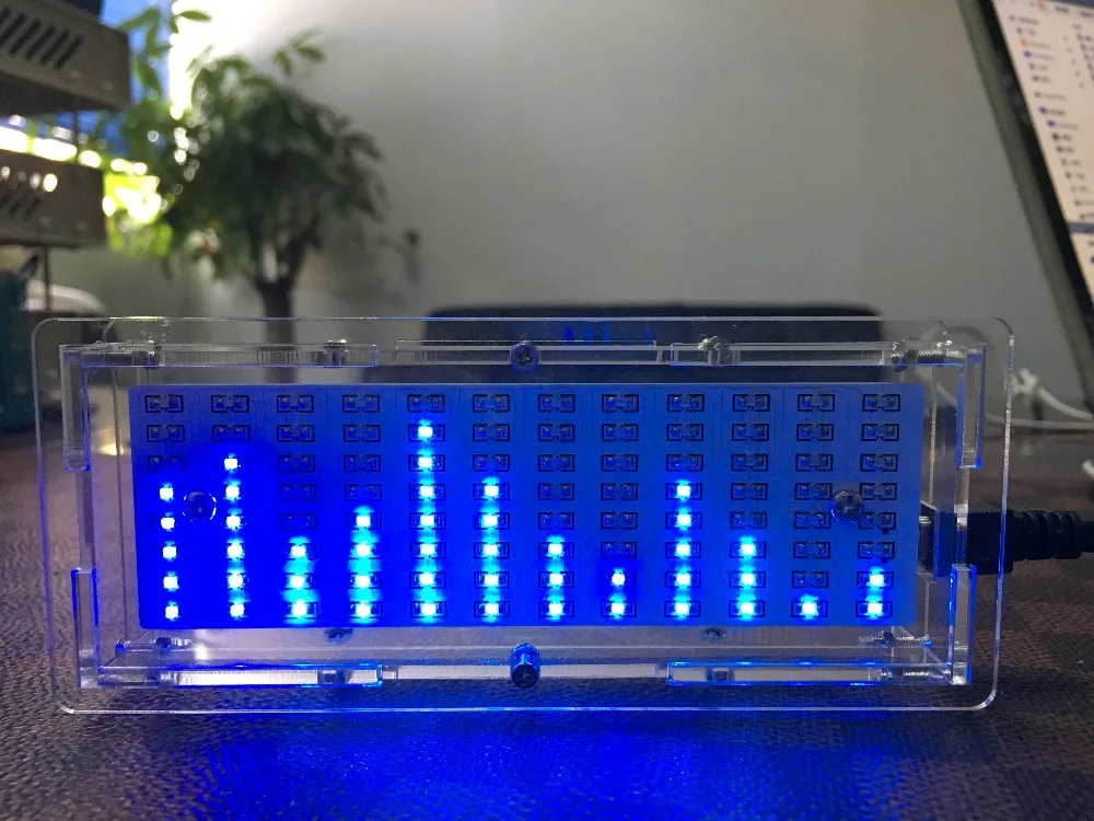 Aiyima singlechip LED Музыка анализатор спектра индикатор уровня аудио MP3 ПК усилитель
