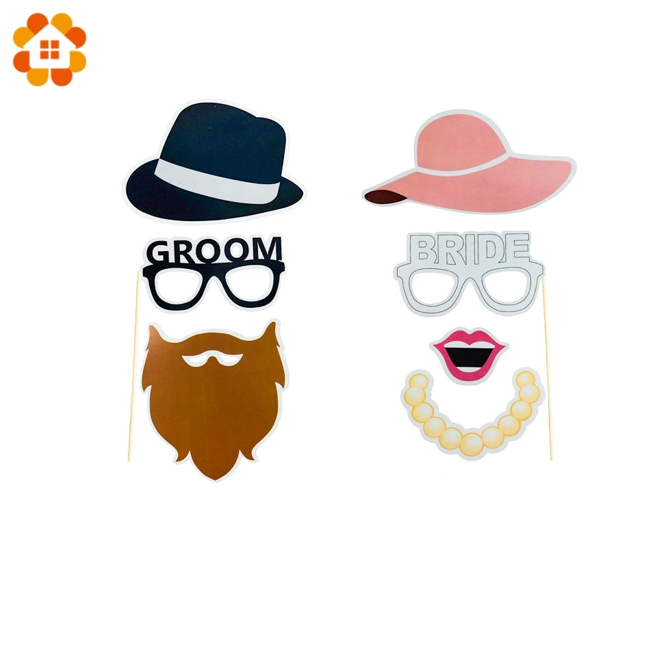 22 шт./компл. Just Married mr Mrs весело Photo Booth Реквизит Свадебные украшения Photobooth душ