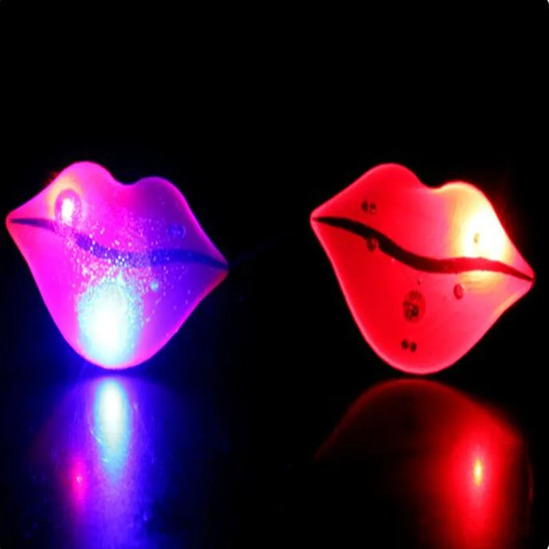 LED Flashing Red Lips Brooch Women Girls Dance Glow Party Drees Jewelry Badge Decoration wedding birthday Christmas Xmas|decorative