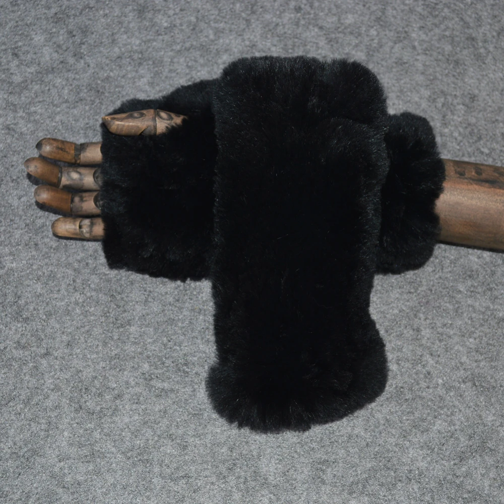 2020 горячая Распродажа теплые шапочки для девочек Настоящий мех кролика перчатки