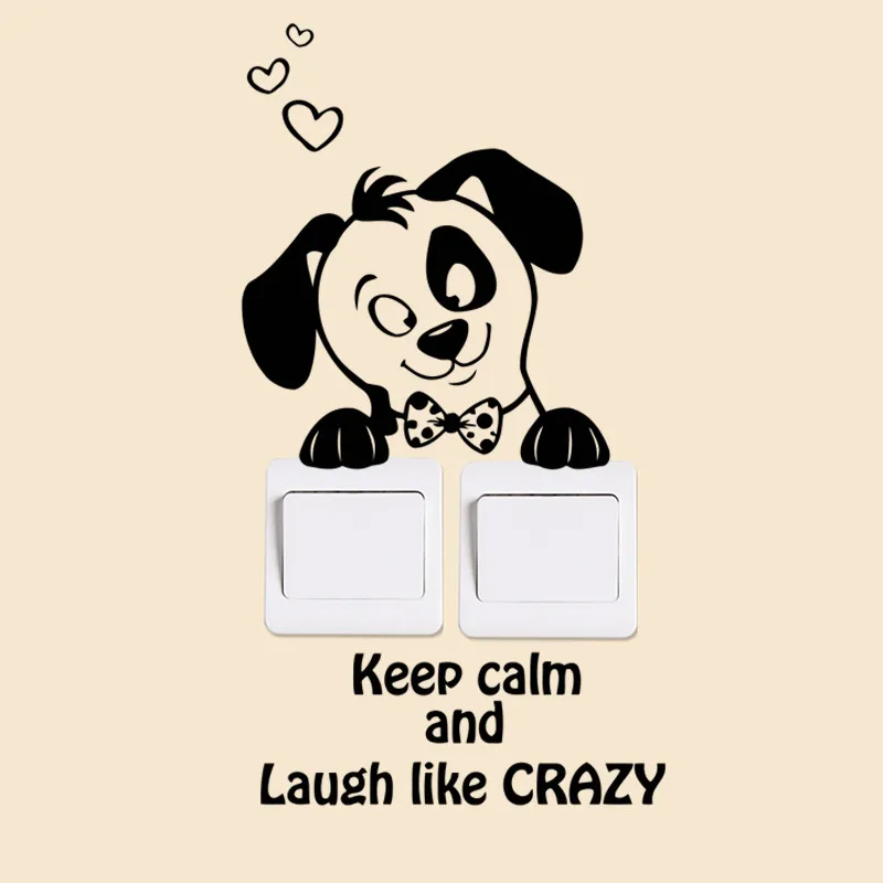 Милые собачьи наклейки на стену сохраняющие спокойствие и смех сумасшедшие 424