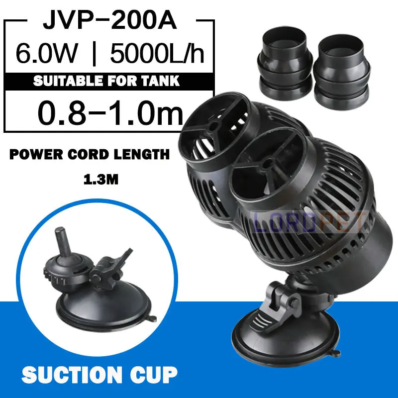 JVP200A SunSun JVP циркуляционный аквариумный волновой генератор, водяной насос, генератор волн, всасывающий магнит для аквариума, 3W, 6 Вт, 12 Вт, 24 Вт, 48 Вт, мульти мощность, 220 В - Цвет: JVP200A