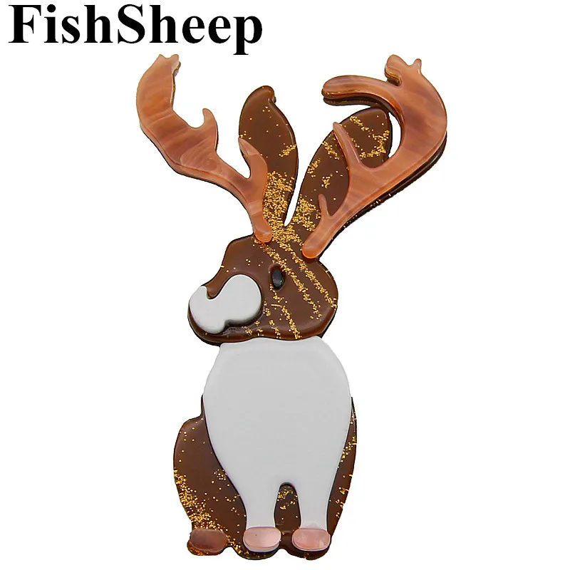 FishSheep Новинка 2018 акриловая искусственная Женская Брошь из смолы олень животное