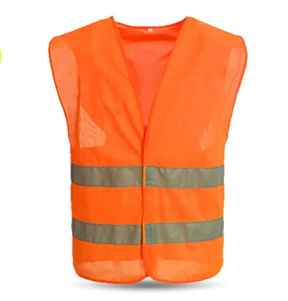 Сигнальный светоотражающий жилет-размер XS s m L XL XXL 3XL 4XL 5XL - Цвет: Оранжевый