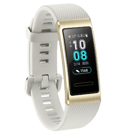 Gold huawei Band 3 Pro gps Amoled 0,95 дюймов полноцветный дисплей умный браслет металлическая Рамка Водонепроницаемый Фитнес Пульс - Цвет: Gold