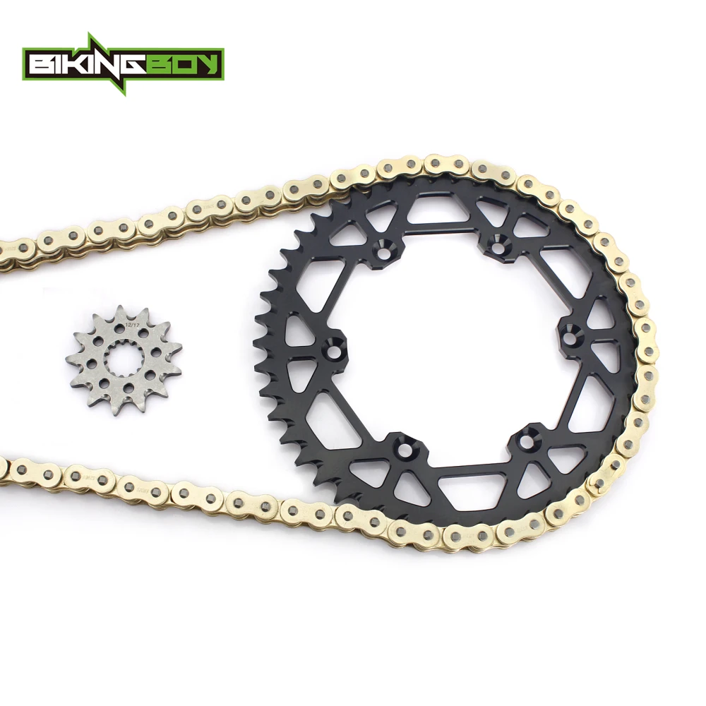 BIKINGBOY Передняя 12T Задняя 48T 49T 50T 51T 52T Звездочка 520 120L X ring цепь для Kawasaki KX 250 98 99 00 01 02 03