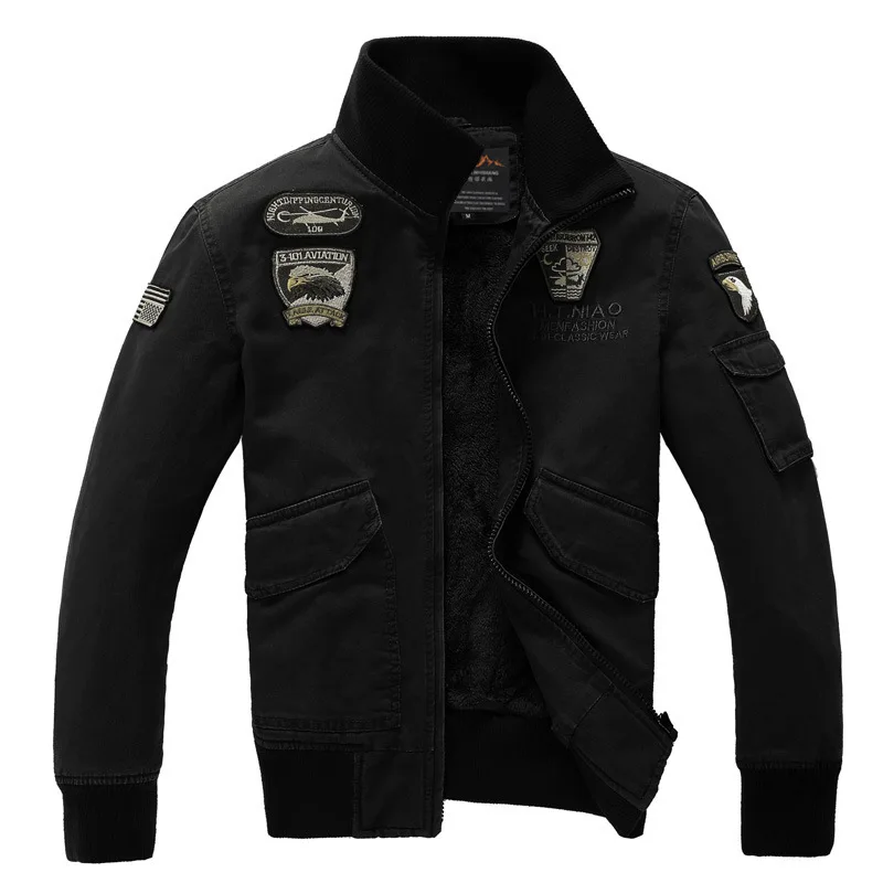 Мужская Флисовая Куртка Pull Homme D20F8204 с вышивкой и стоячим воротником большого