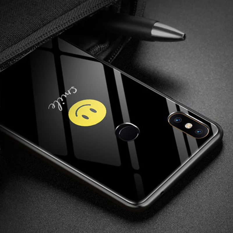 Чехол из закаленного стекла для Xiaomi Mi Mix 2 s мягкая силиконовая рамка Жесткий 5 99