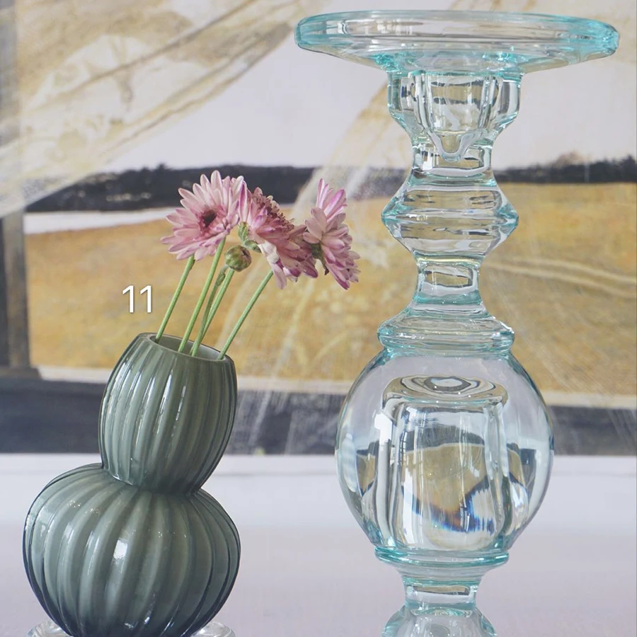 Цветной стеклянный Рождественский Хрустальный подсвечник центральные части