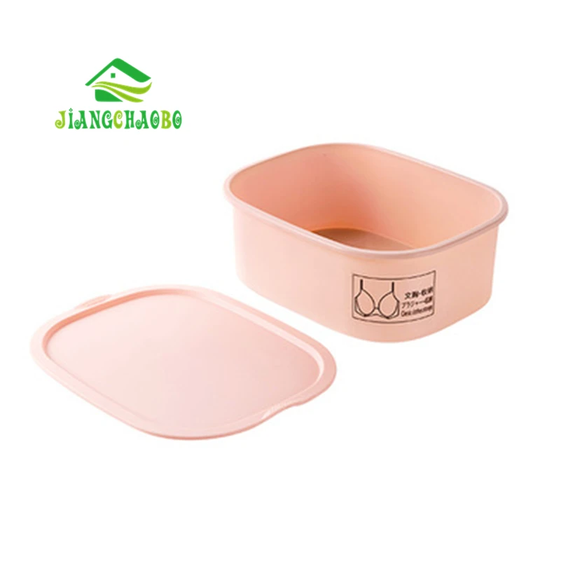 1 Grid Pink JiangChaoBo Sub-Box Нижнее белье Ящики для хранения нижнего белья носки для хранения решетки домашний пластиковый бюстгальтер нижнее белье коробка для отделки - Цвет: 1 Grid Pink
