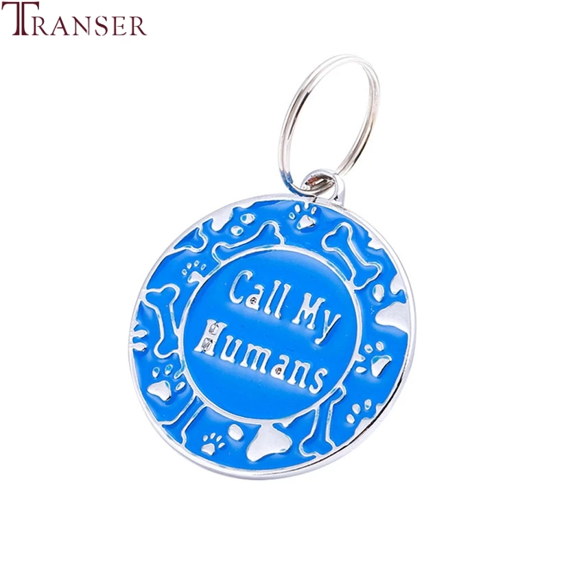 Идентификационные бирки для собак Transer надпись CALL MY Human круглой формы ошейник
