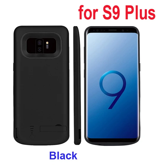 5000 мА/ч внешний аккумулятор, внешний аккумулятор, чехол для samsung Galaxy S9, 6000 мА/ч, зарядное устройство для телефона, чехол для samsung S9 Plus - Цвет: Black for S9 Plus