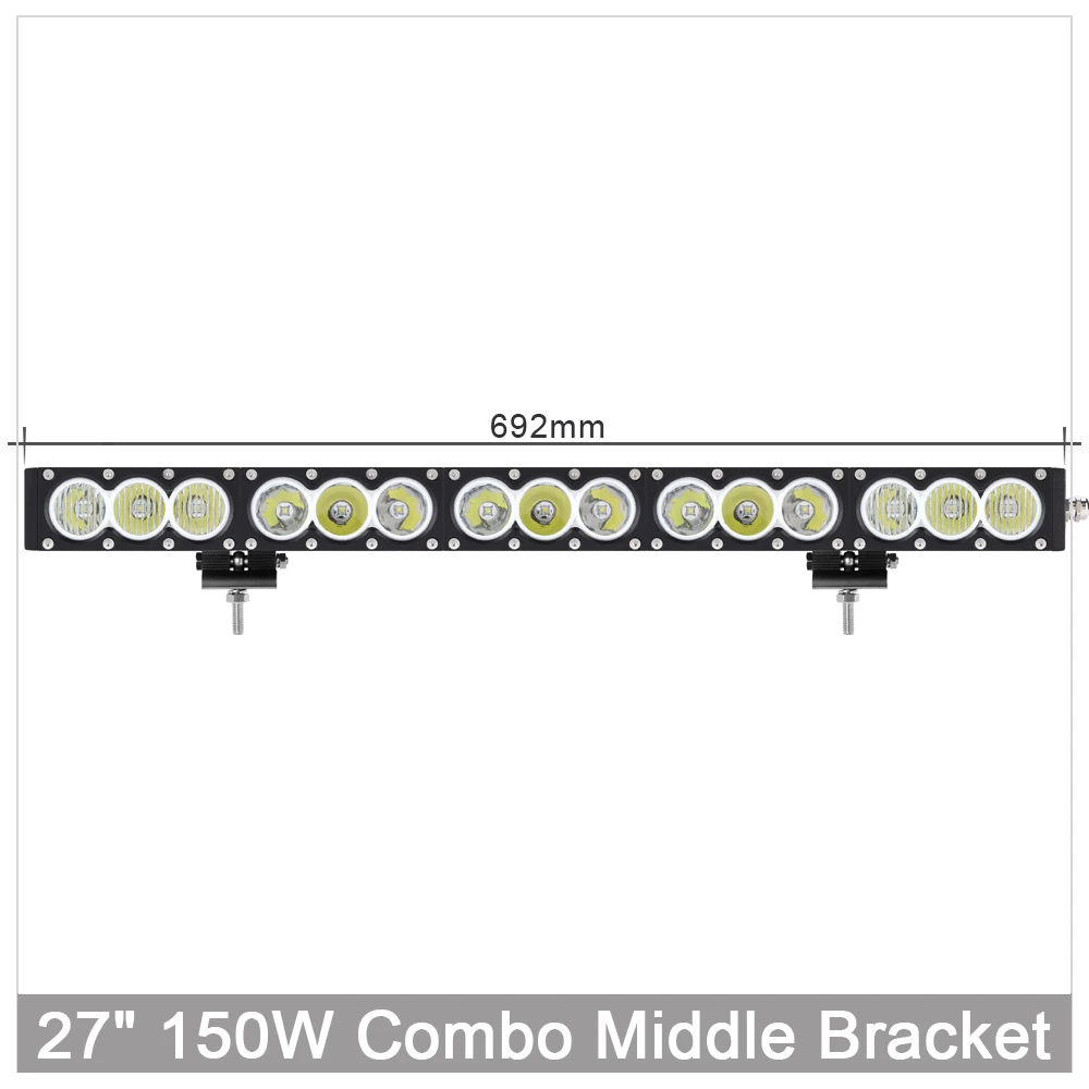 150W Combo Beam x1 30 Вт, 90 Вт, 12 Вт, 150 Вт, 180 Вт, Однорядный светодиодный рабочий светильник для автомобиля, 4x4, внедорожный грузовик, внедорожник, 4WD, точечный прожектор, комбинированный светильник для вождения - Цвет: 150W Combo Beam x1