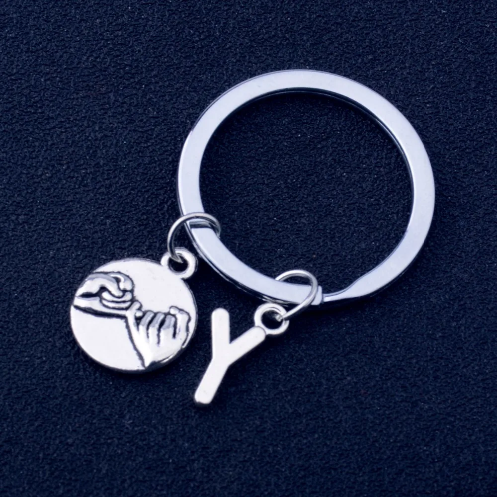 Английский брелок с надписью Y Charm Pinky Swear обещанием для женщин и мужчин лучший