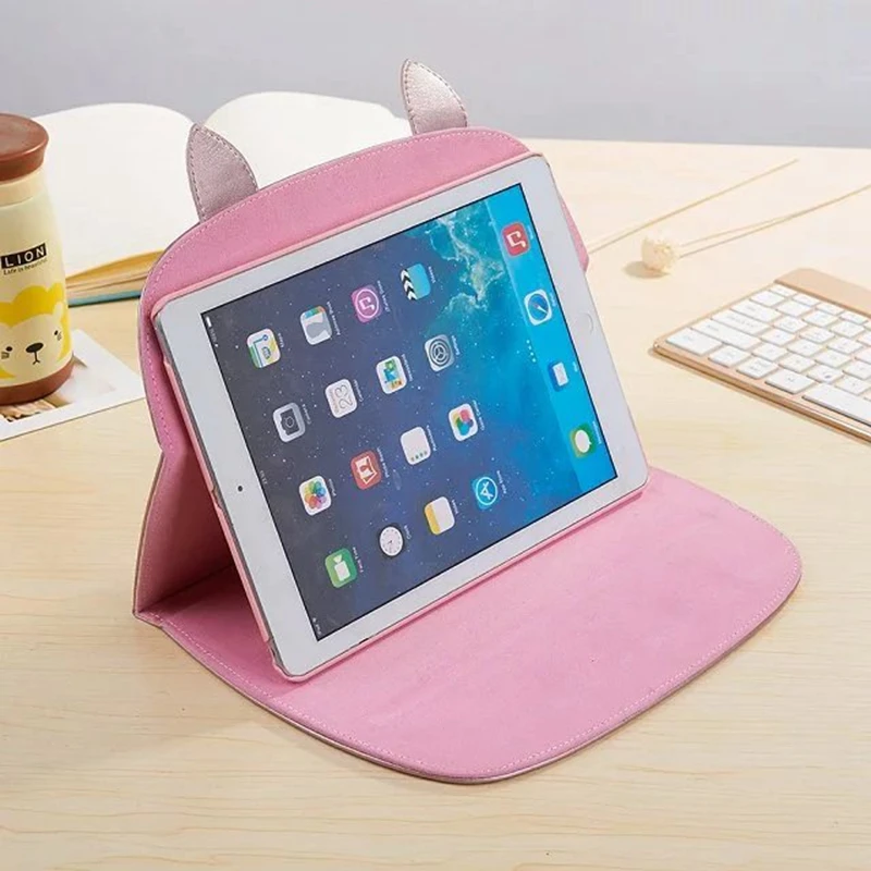 Мода кожаный чехол для iPad Mini 4 Moon узор кошачьими ушками Смарт Стенд Крышка ТПУ