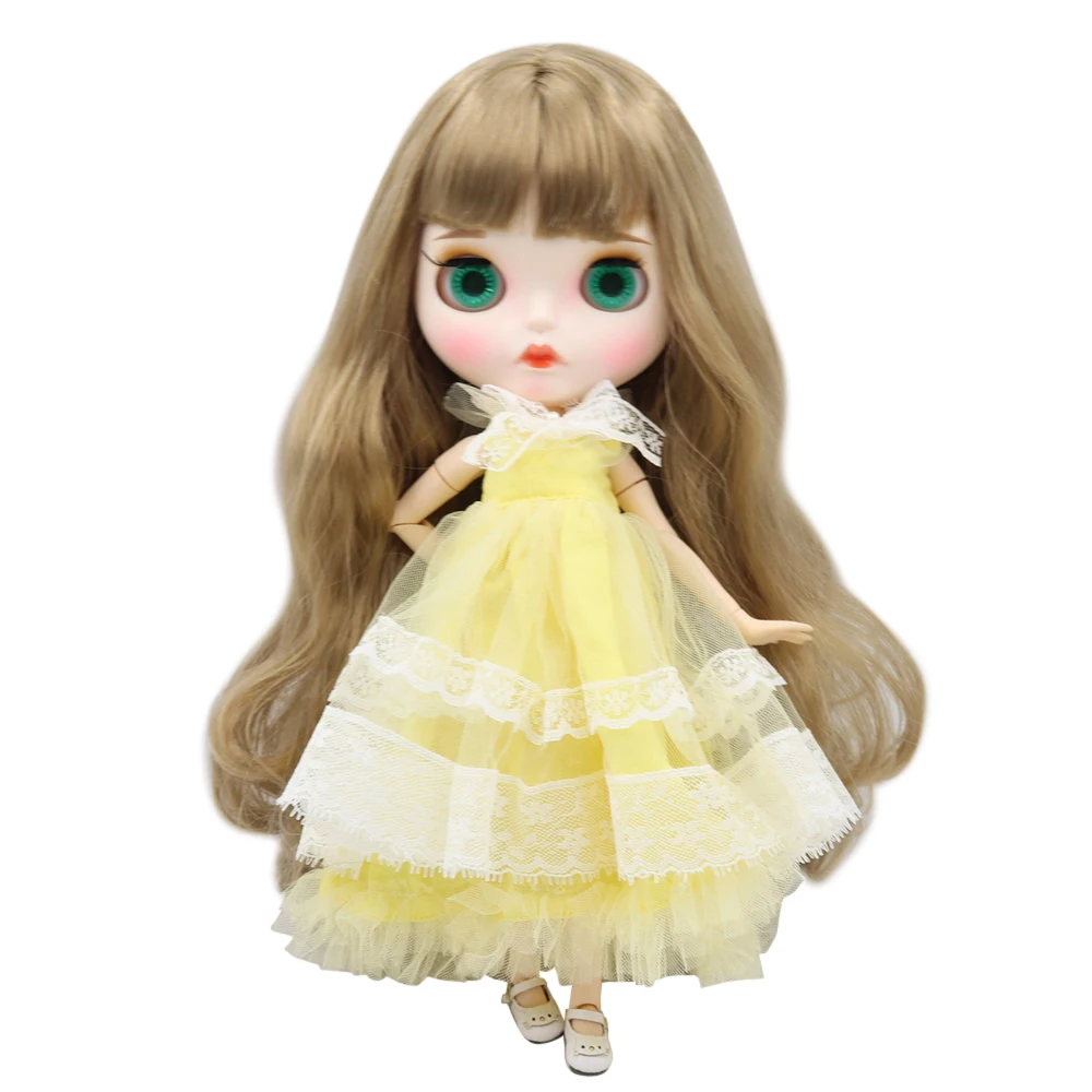 Ледяной DBS Blyth кукольные 1/6 BJD из белой кожи шарнирное тело кукла каштановые волосы