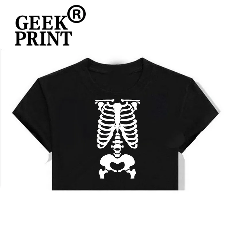 Women Tops HALLOWEEN SKELETON Costume Dress Up funny unique Tumblr goth present T Shirt Dropshipping | Женская одежда